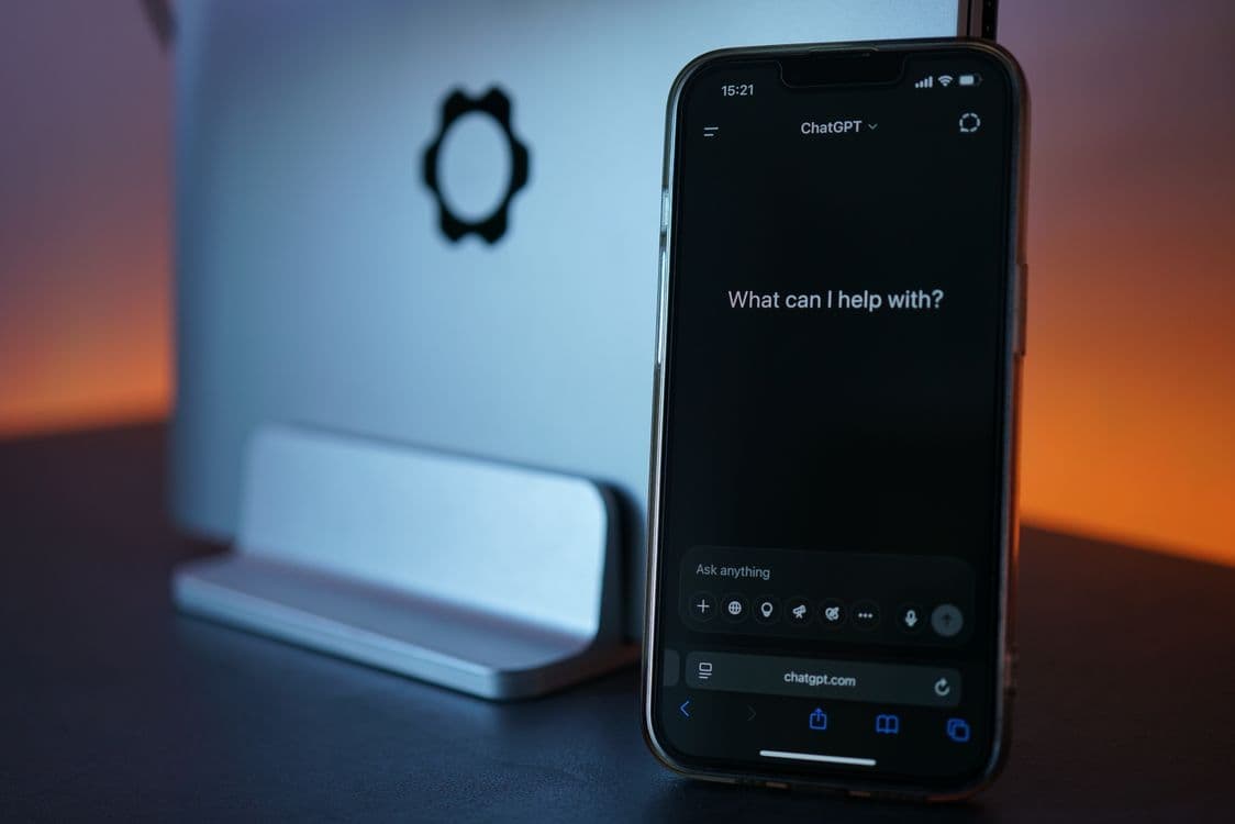 Smartphone interface showing conversational messaging automation