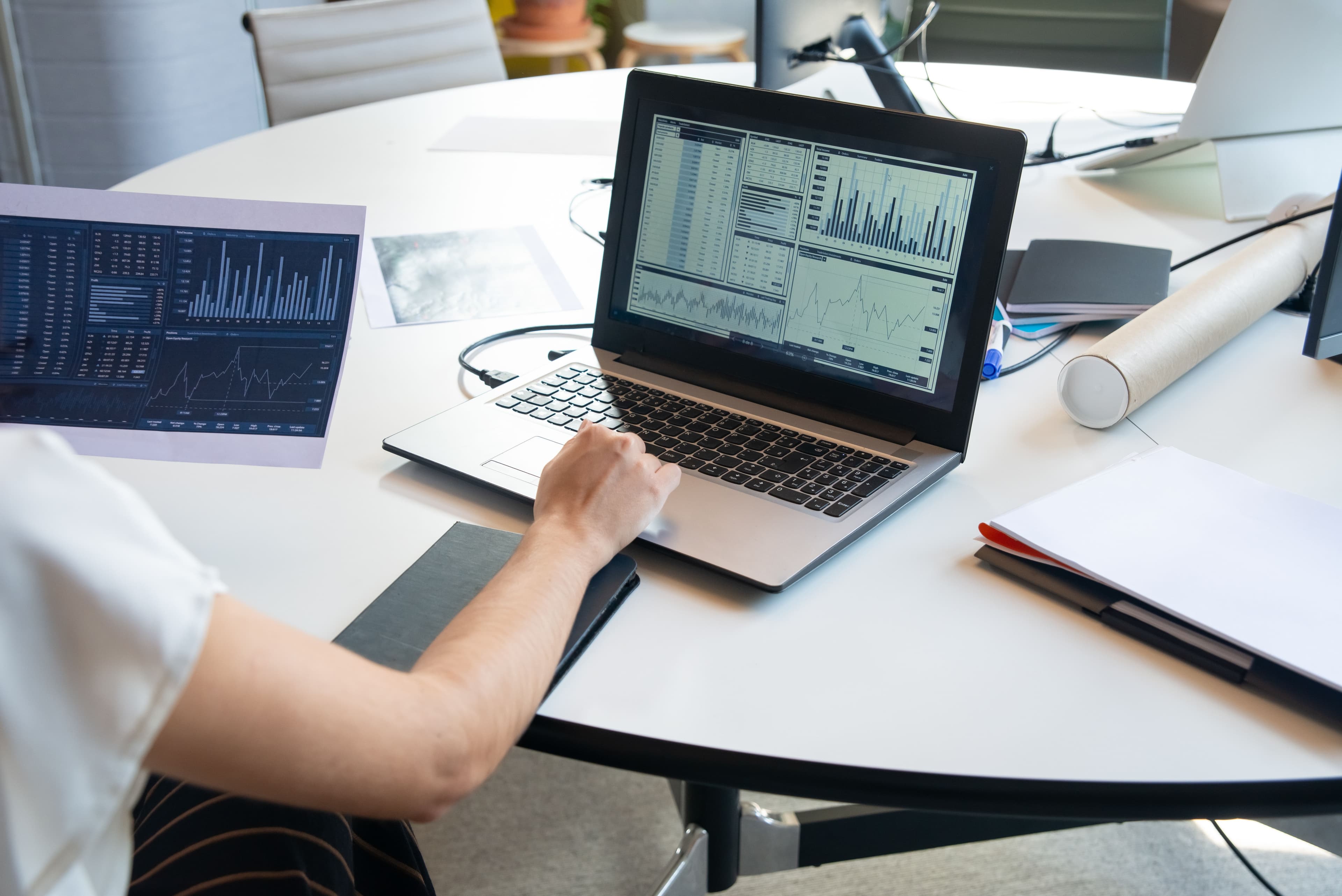 SaaS product development visual on a modern workspace screen